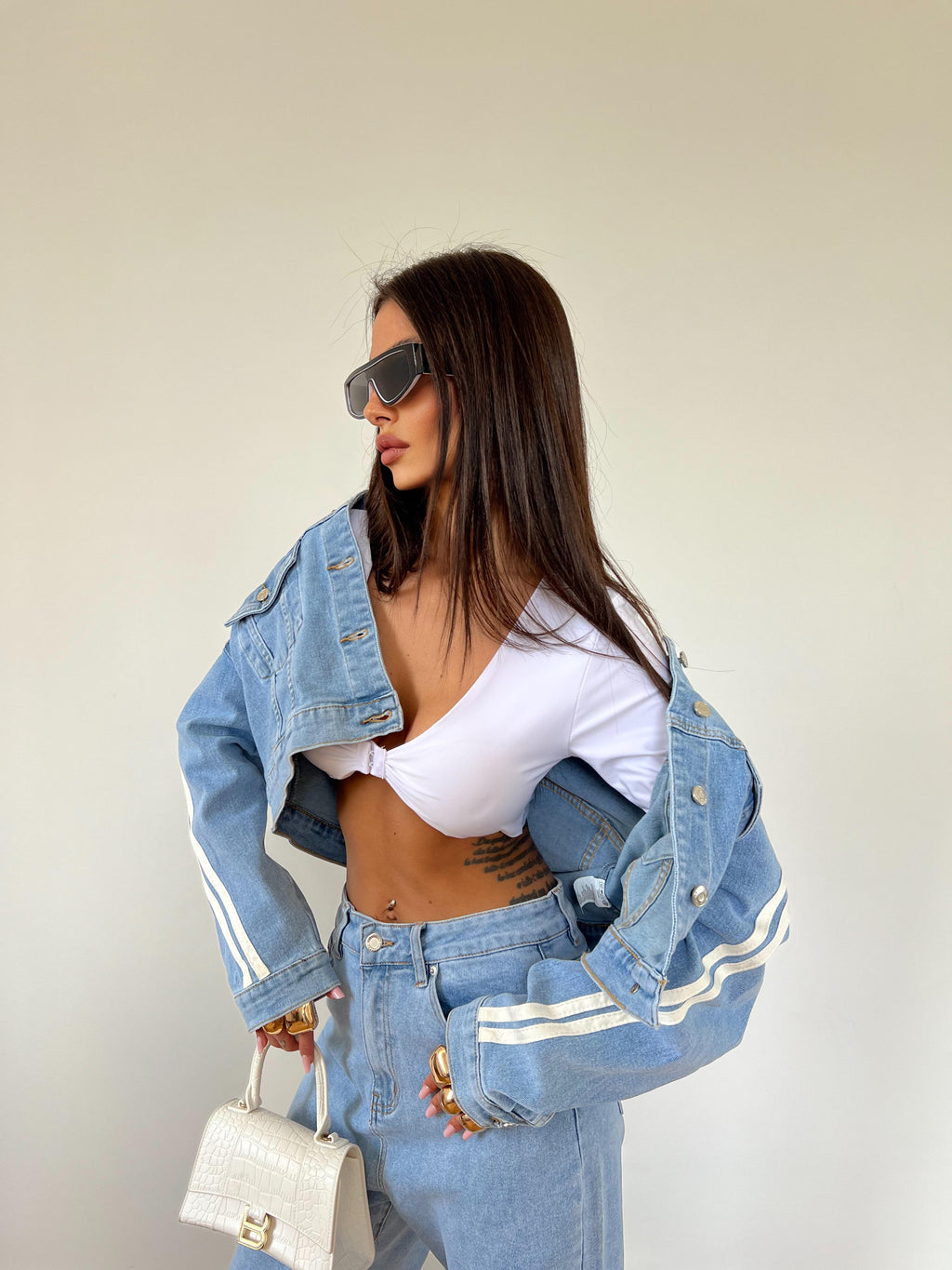 Giacchetto Jeans Adida Girl