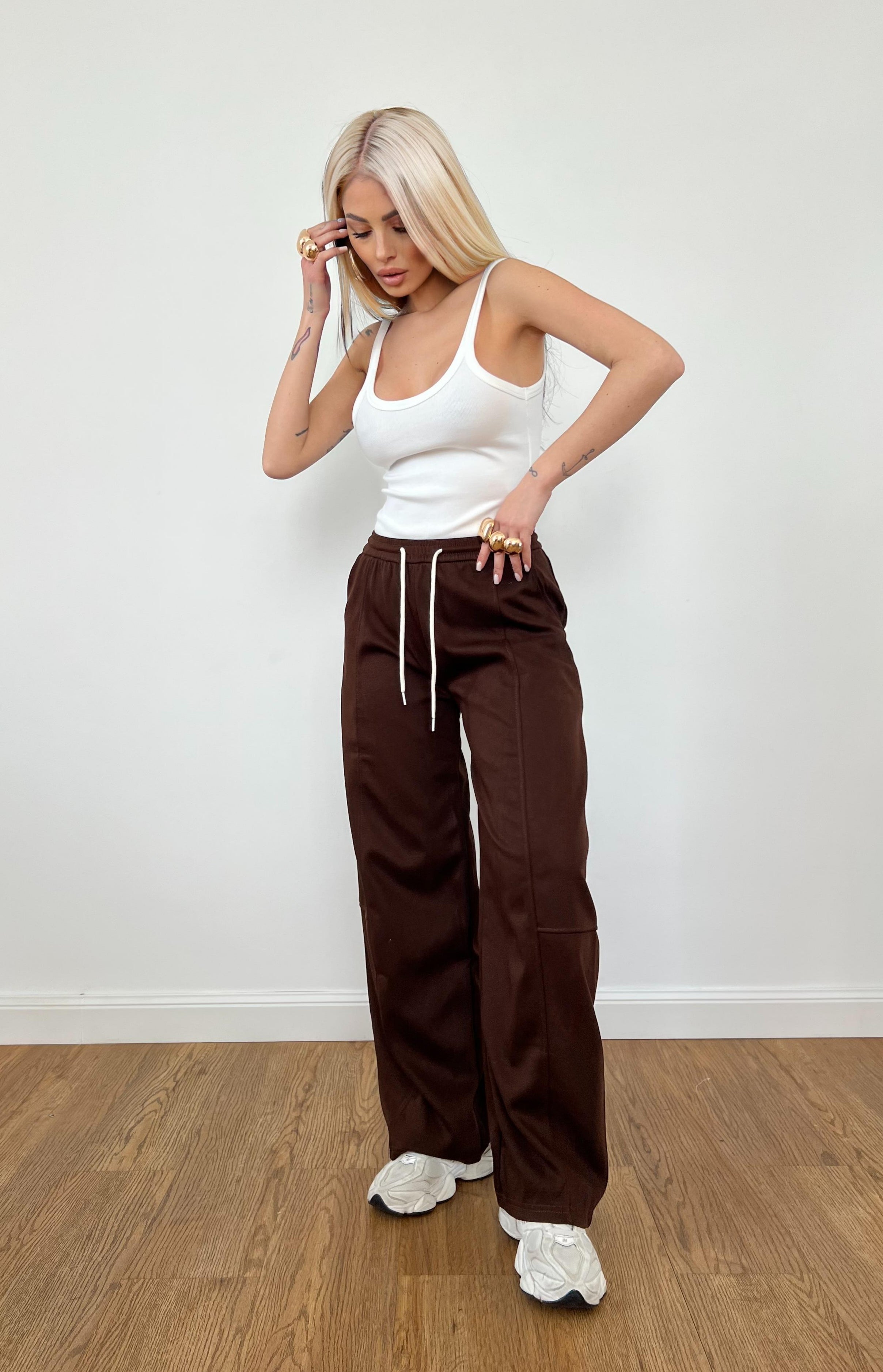 Pantalone Tuta United States Marrone