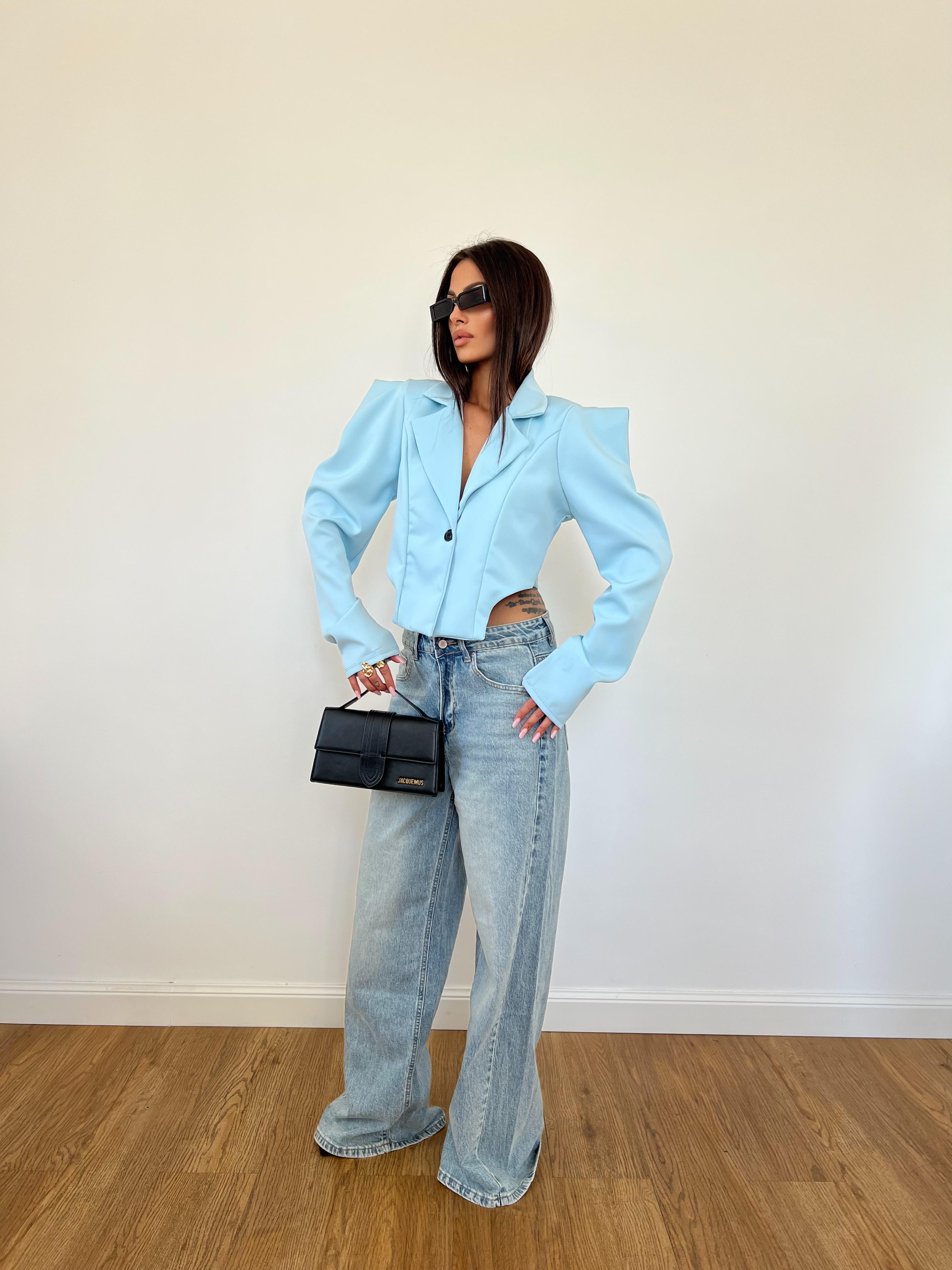 Blazer Corpetto Azzurro