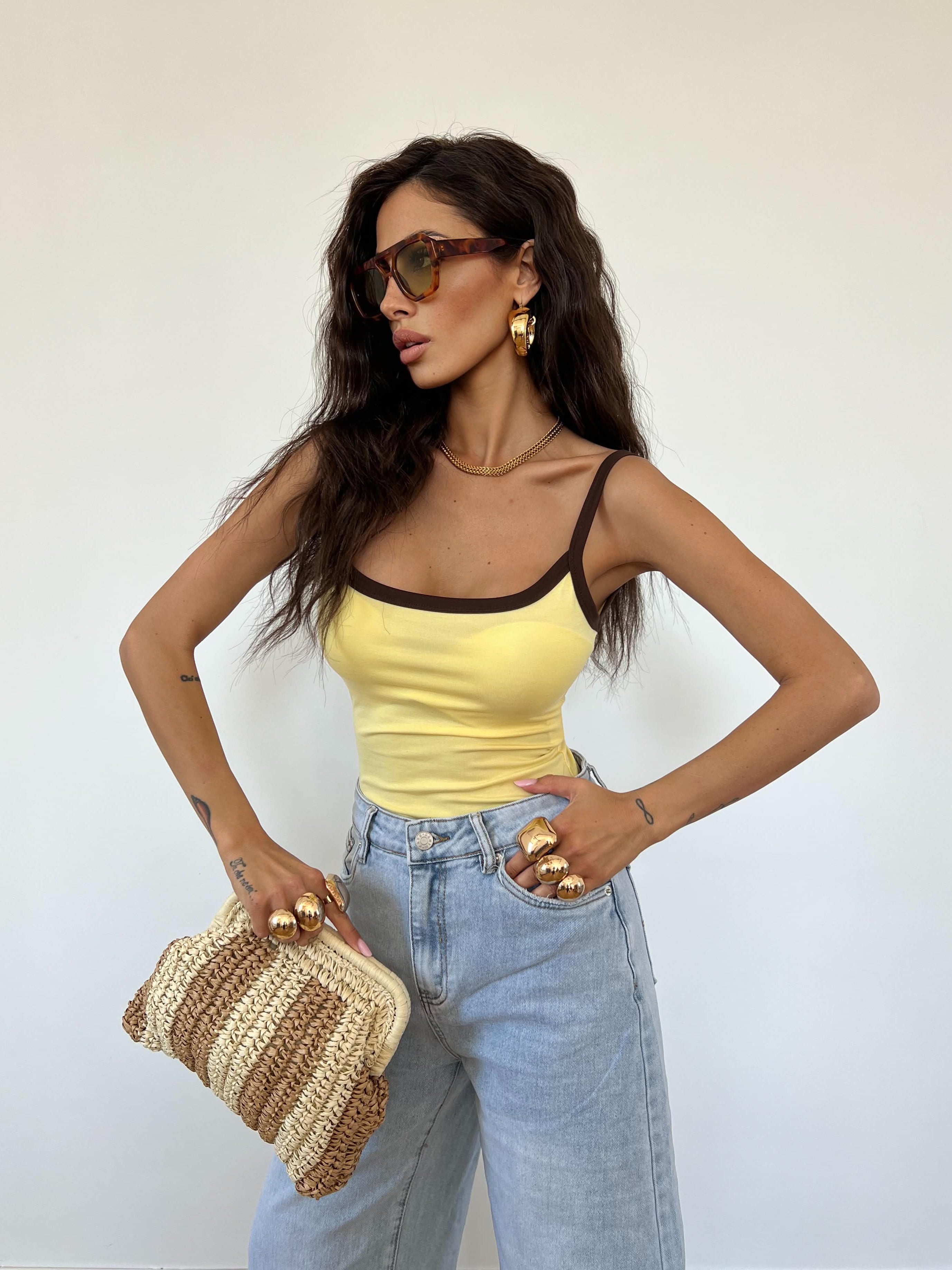 Body Usa Cotton Giallo Pastello