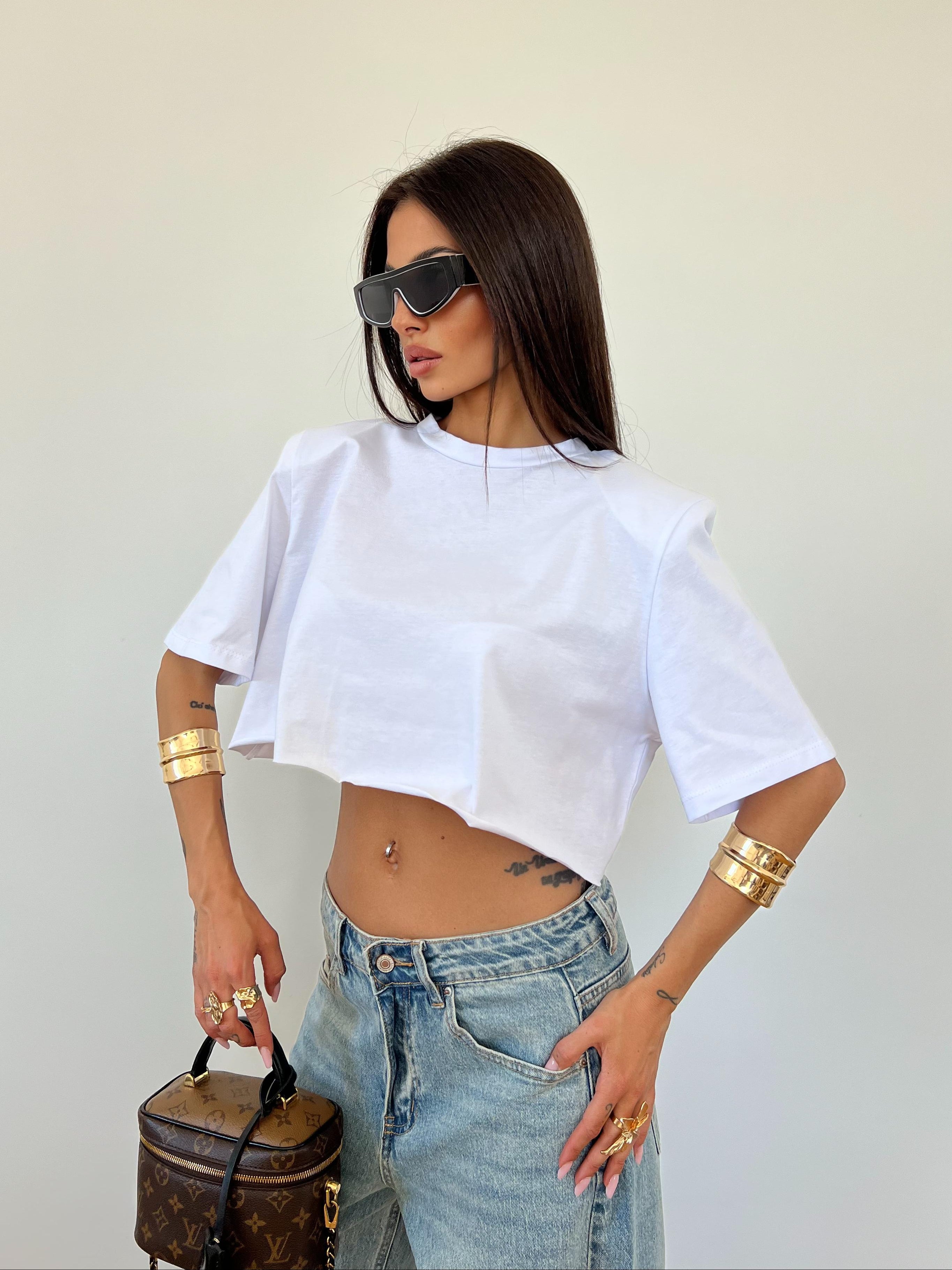 T-Shirt Crop Mammut Bianca