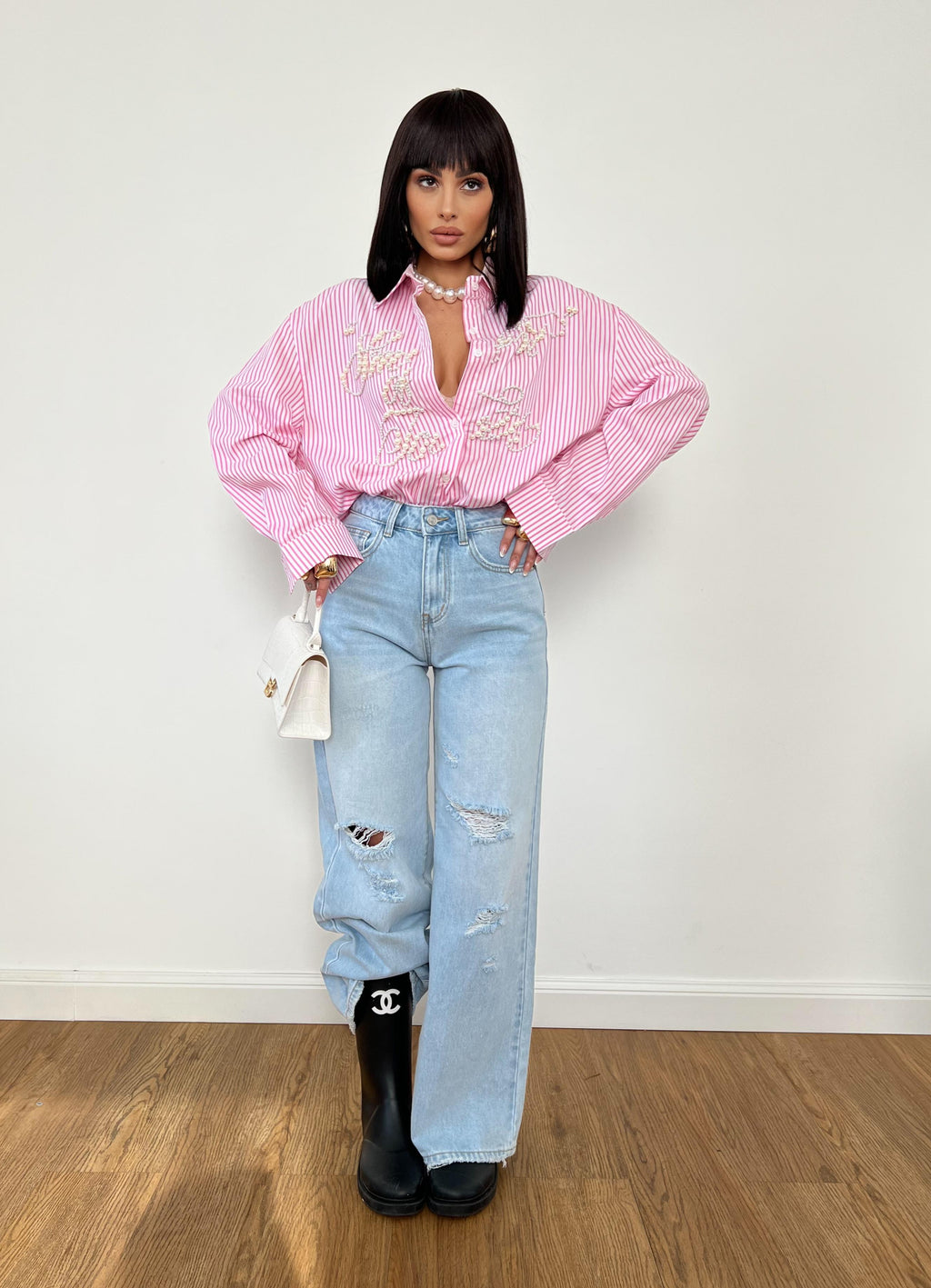 Camicia Written Rosa