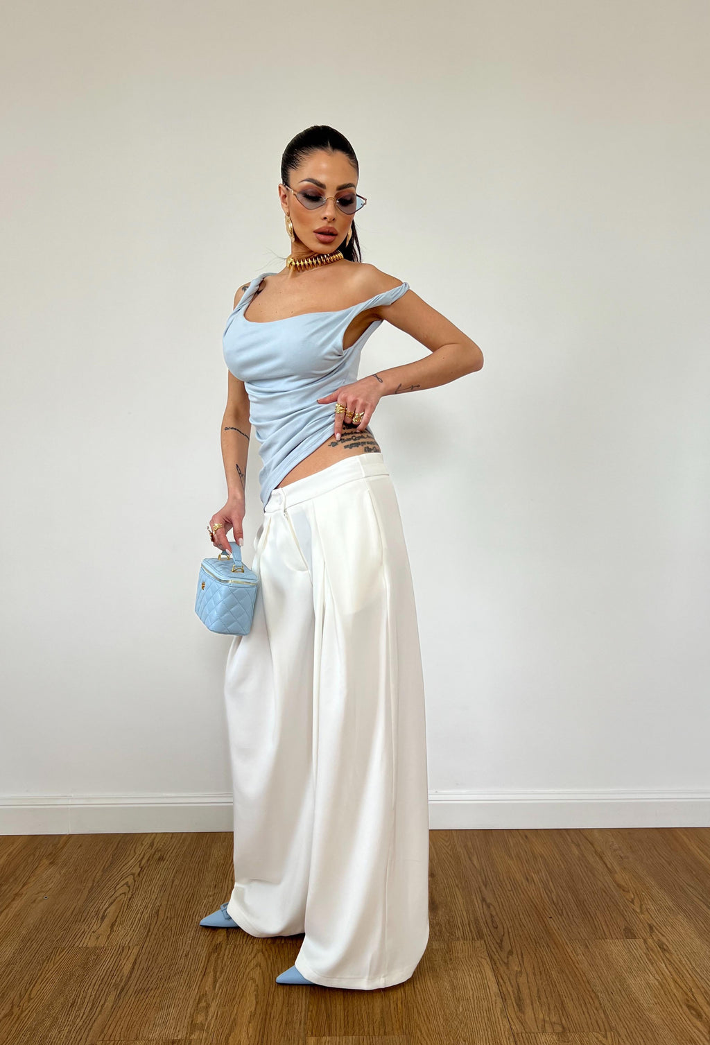 Top Romantic Azzurro