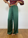 Pantalone Satin Verde Bosco