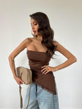 Top Butterfly Marrone