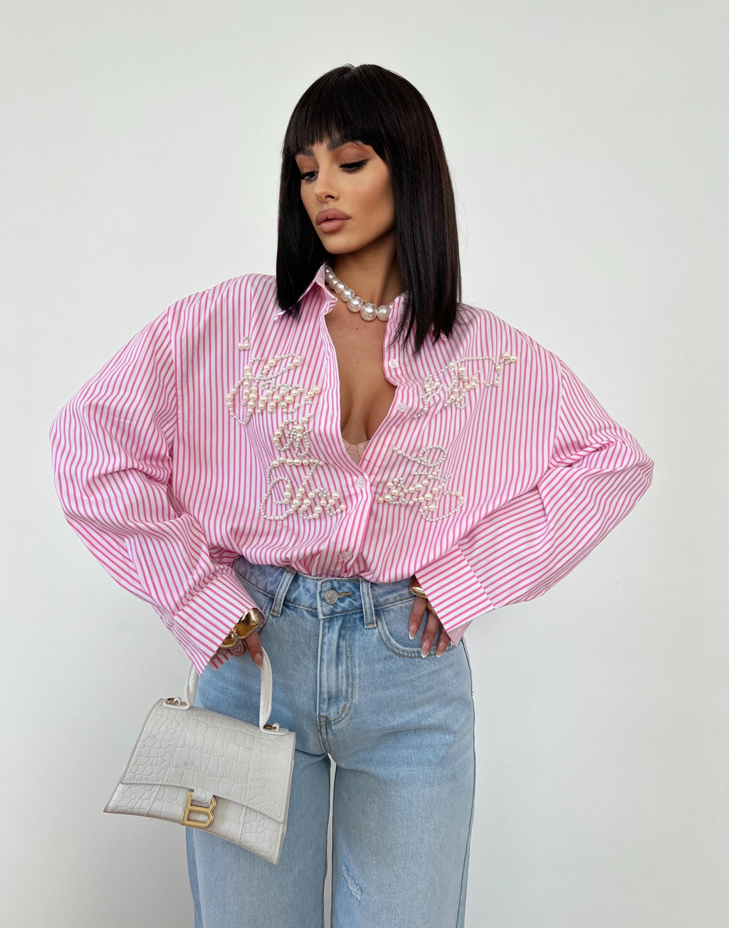 Camicia Written Rosa