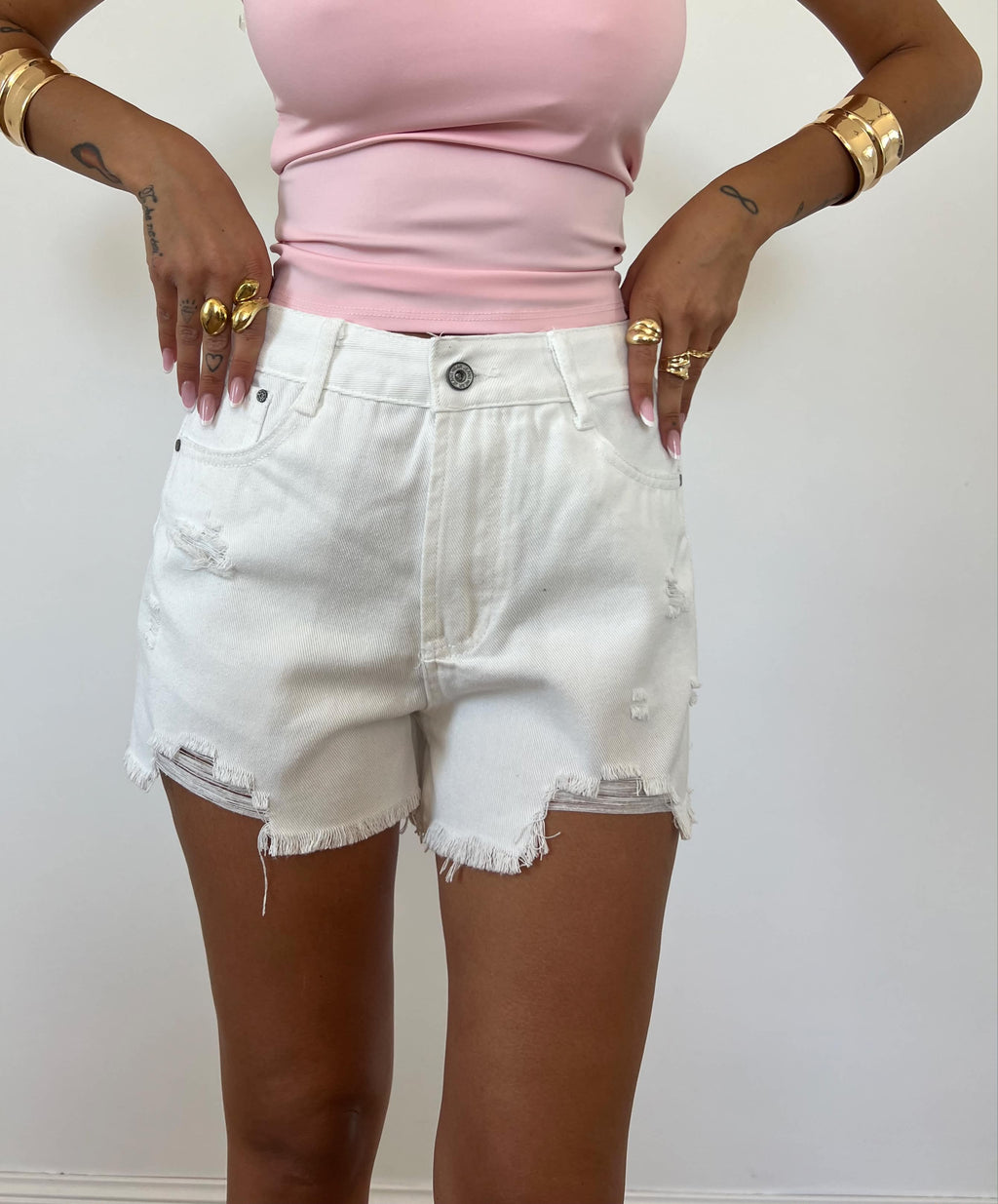 Shorts Daisy Bianco