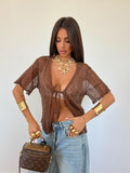 Cardigan Light Marrone