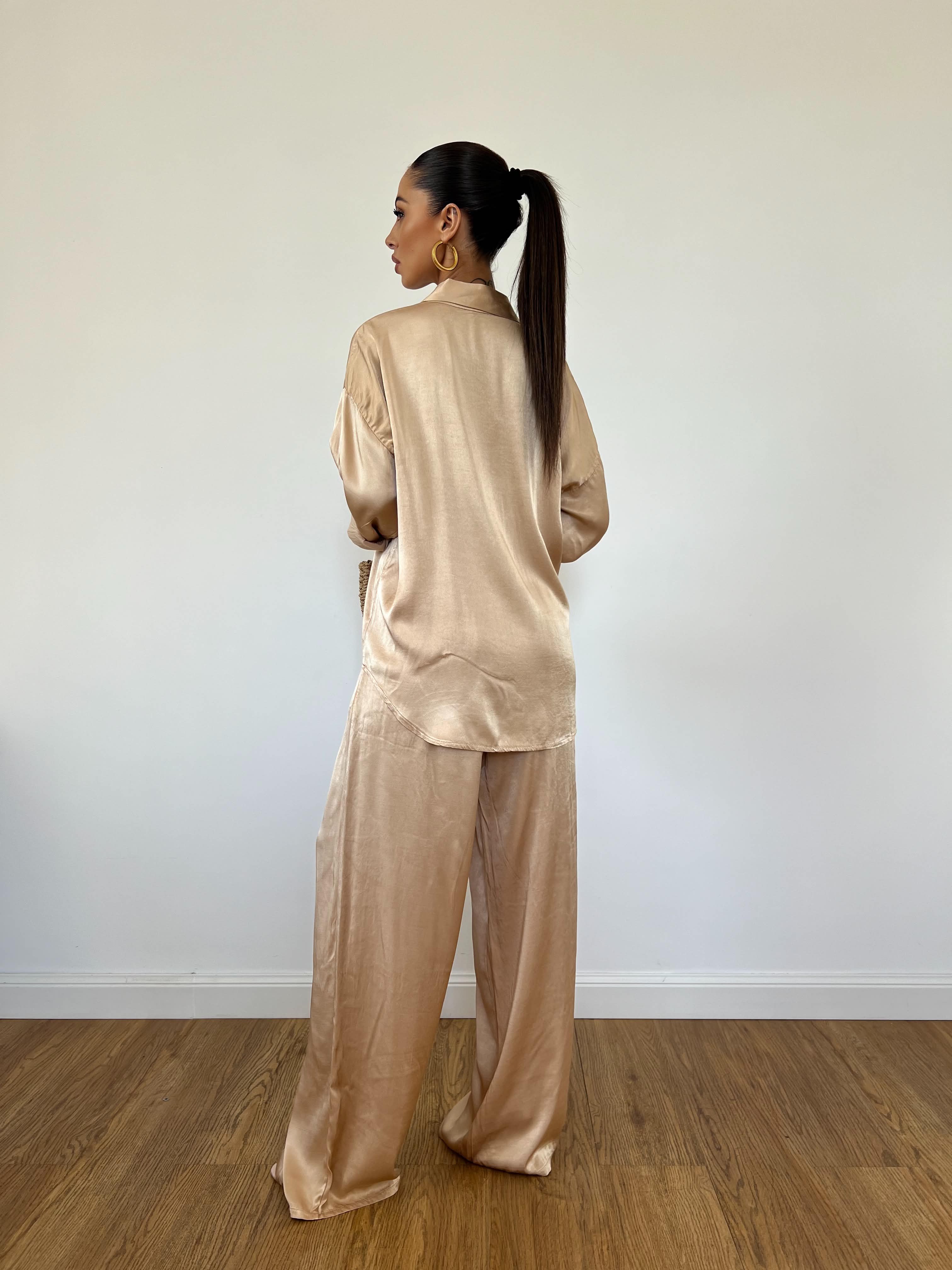 Camicia Satin Champagne