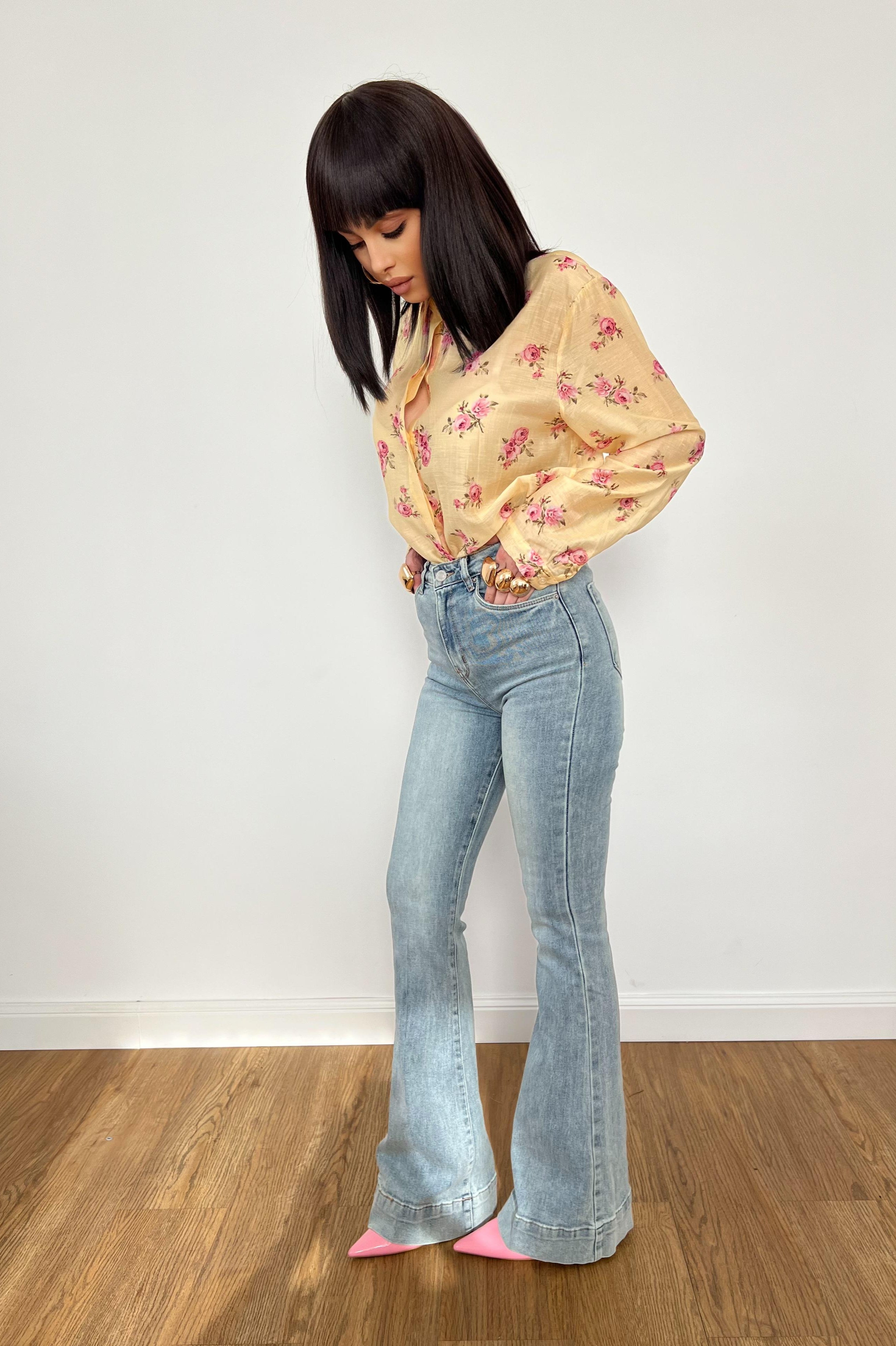 Camicia Flowers Gialla