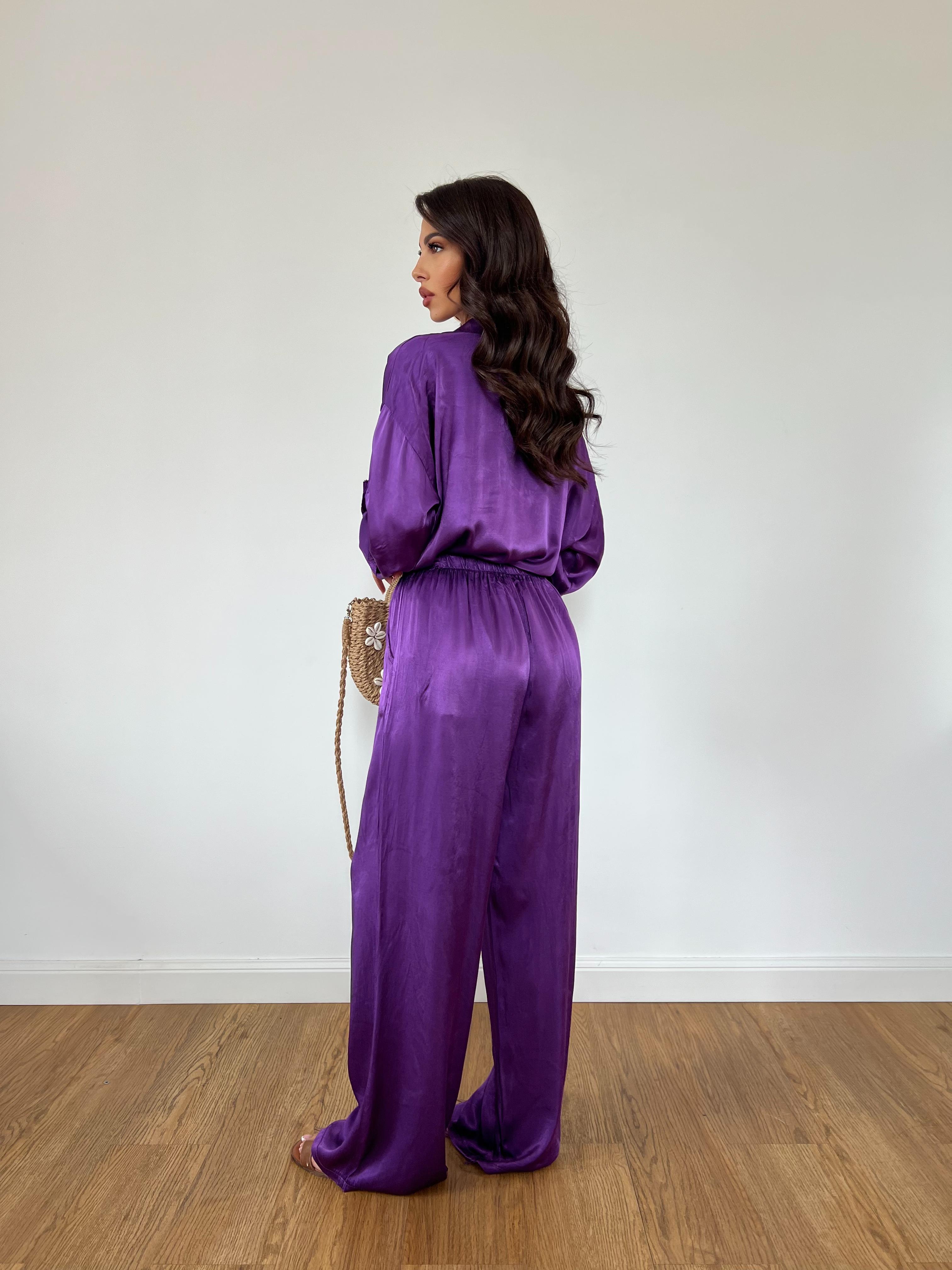 Pantalone Satin Viola