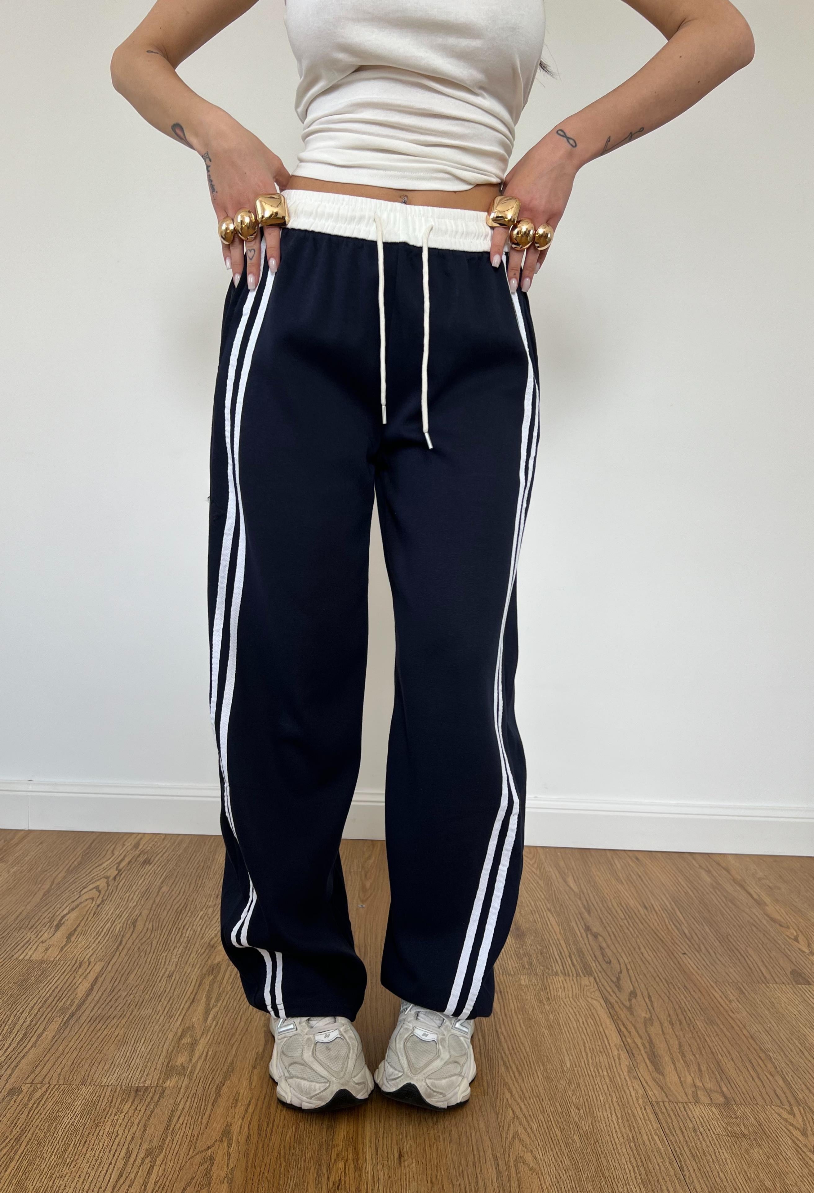 Pantalone Tuta Adidas Blu Notte