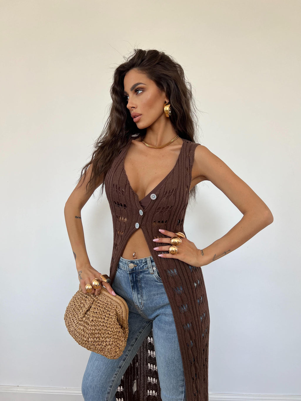 Cardigan Evissa Marrone
