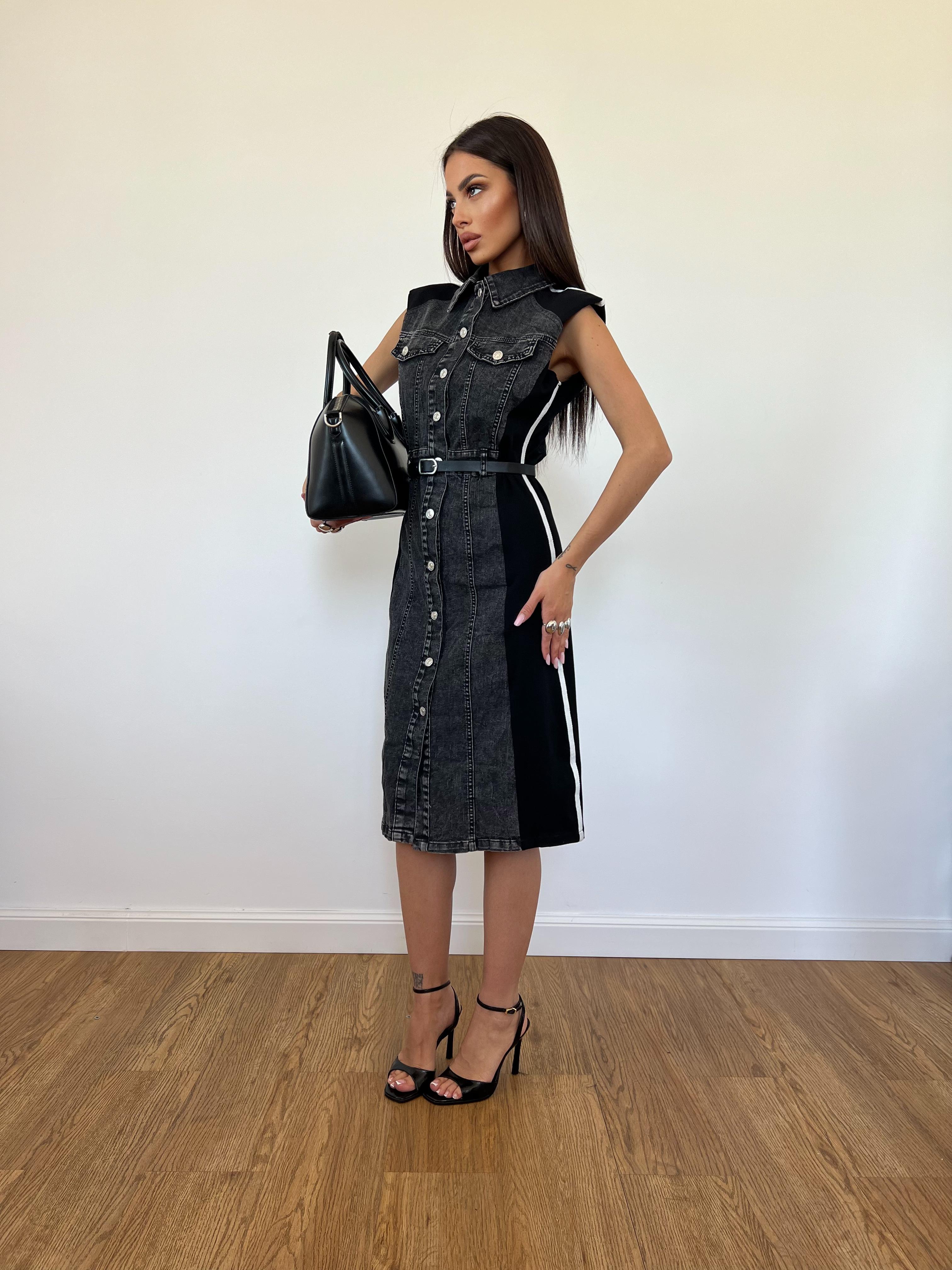 Vestito Georgette Nero