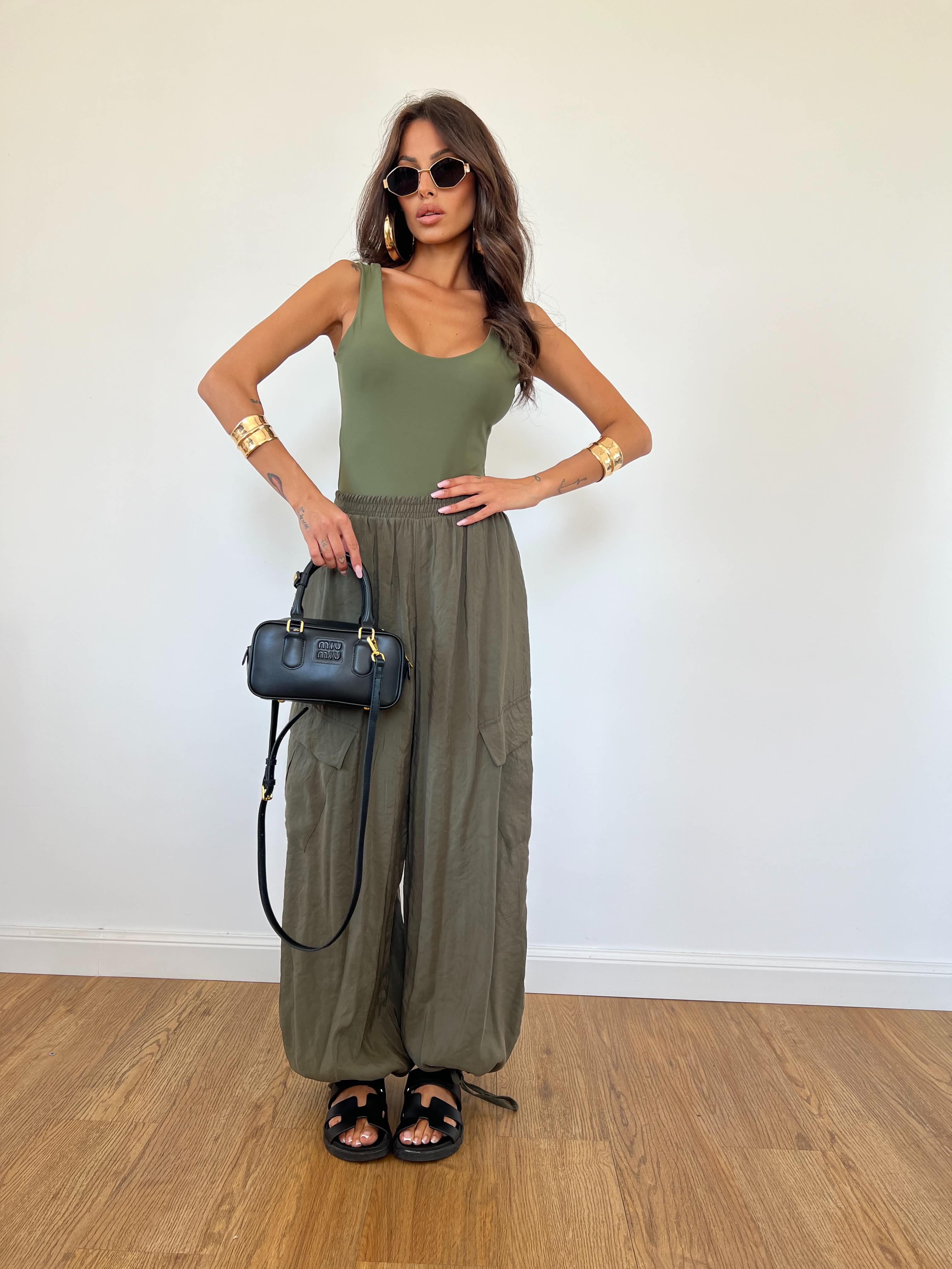 Pantalone Cargo Light Verde Militare