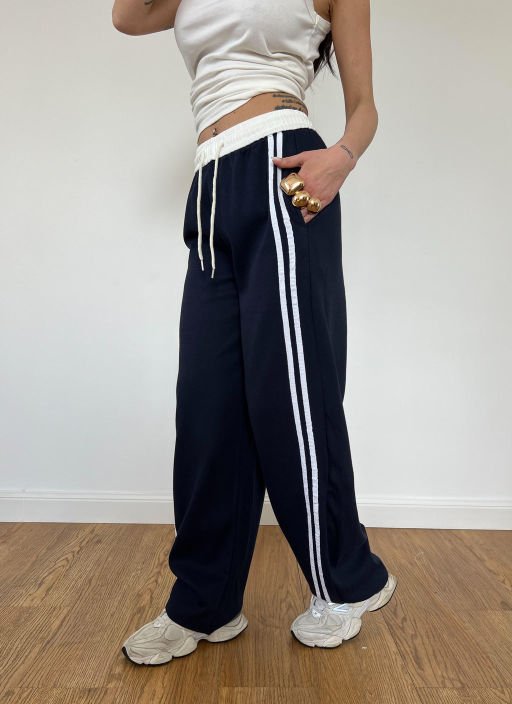 Pantalone Tuta Adidas Blu Notte