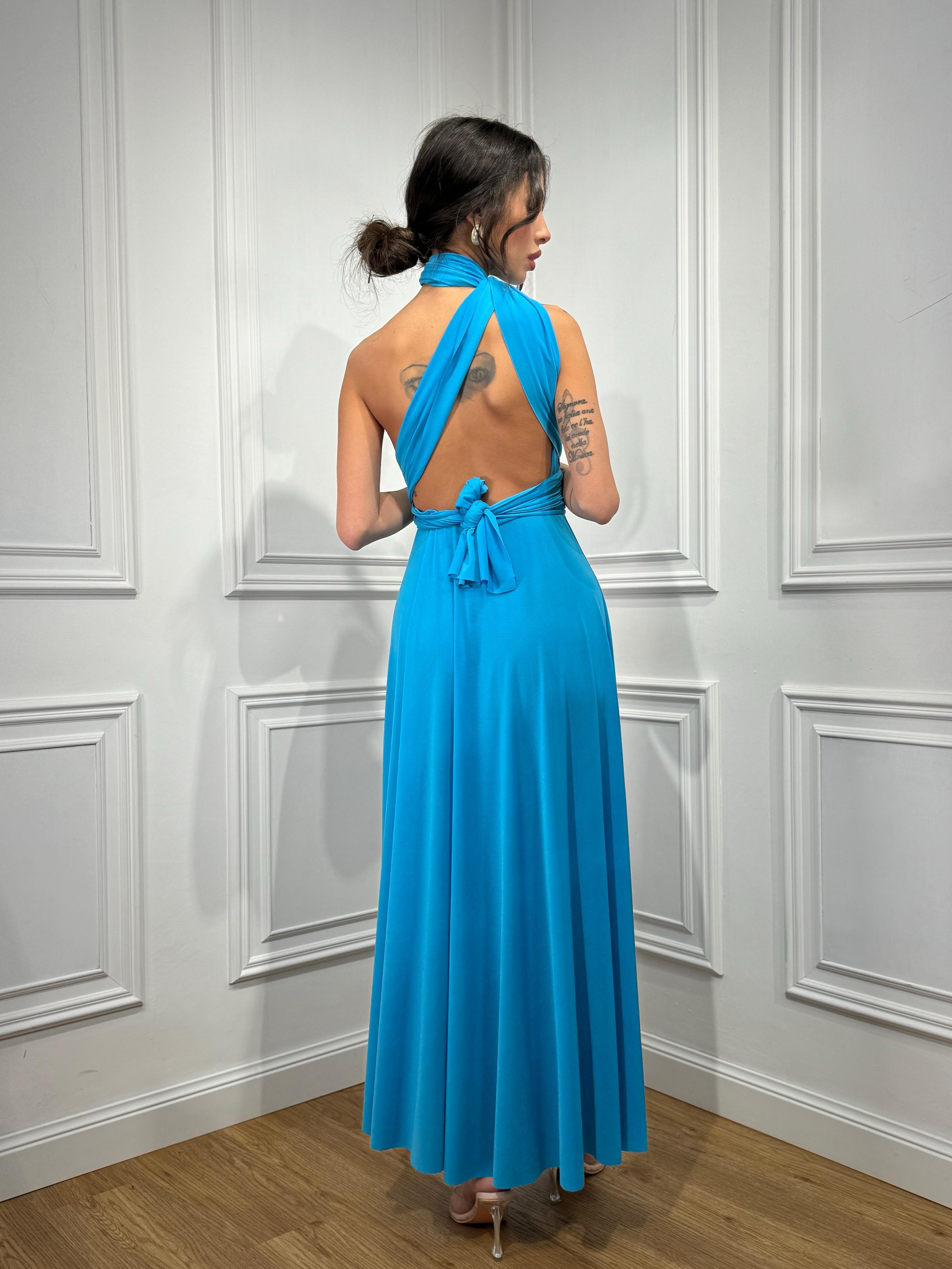 Vestito Infinity Celeste Puffo