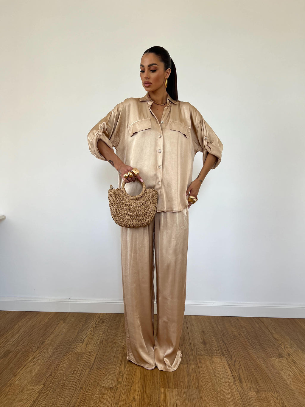 Camicia Satin Champagne
