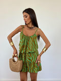 Vestito Zebra Verde
