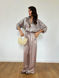 Pantalone Satin Tortora