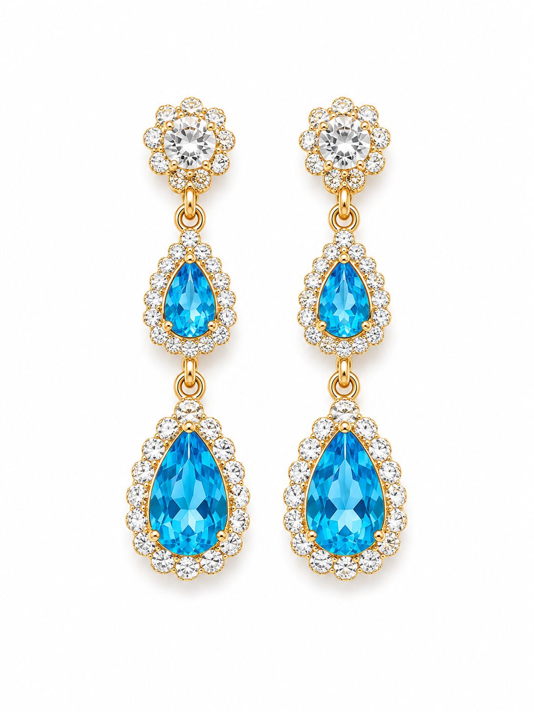 Orecchino Diamond Celeste