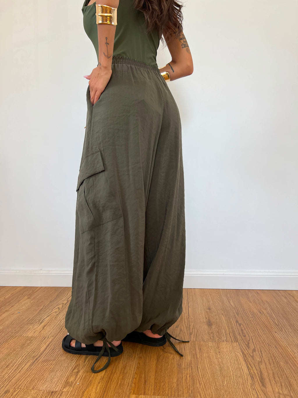 Pantalone Cargo Light Verde Militare
